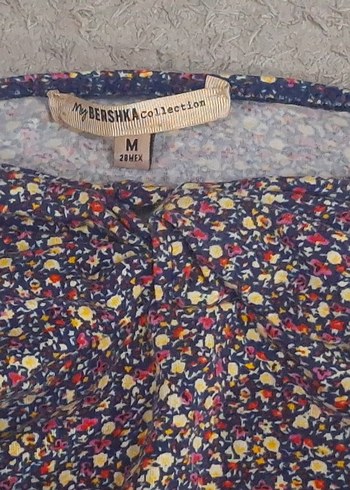 Vintage Bershka çiçekli buzgulu body - Görsel 2