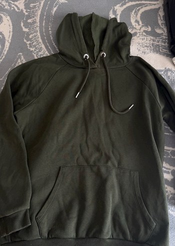 Kadın Kapüşonlu koyu yeşil Sweatshirt