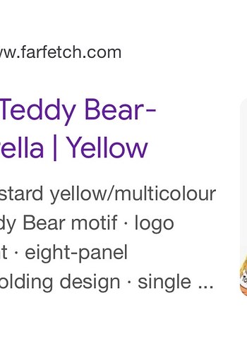 Moschino Sarı Kadın Şemsiye - Görsel 3