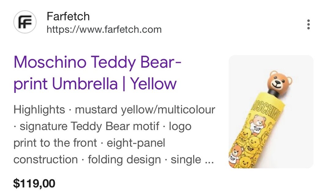 Moschino Sarı Kadın Şemsiye - Görsel 3