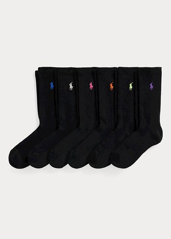 Ralph Lauren Renkli Polo 6li Corap Seti