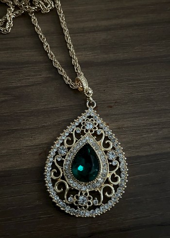 Uzun Zincirli Turkuaz Bohem Kolye - Görsel 2