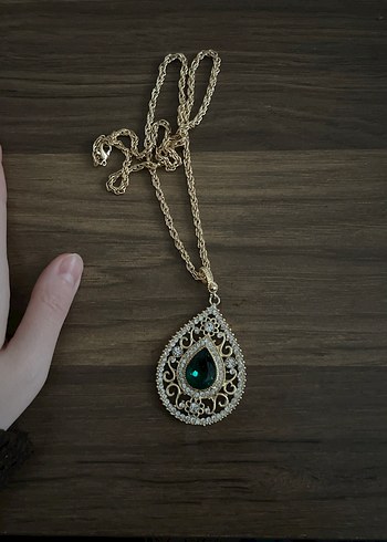 Uzun Zincirli Turkuaz Bohem Kolye - Görsel 5