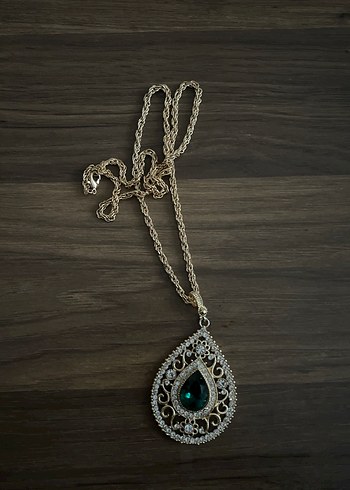 Uzun Zincirli Turkuaz Bohem Kolye - Görsel 4