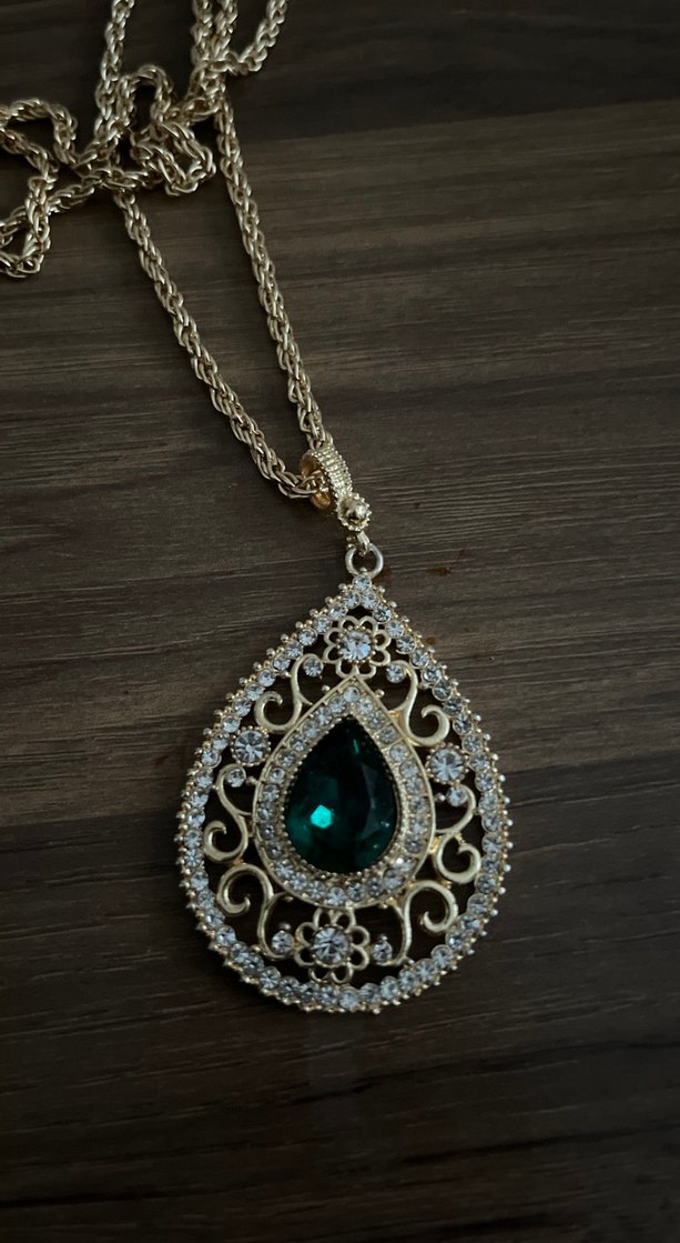 Uzun Zincirli Turkuaz Bohem Kolye - Görsel 2