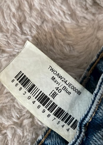 Trendyol & Milla Gri Mavi Loose Fit Kadın Midi Kot Pantolon