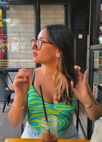 Addax Renkli Tie-Dye V Yaka Askılı Bustiyer