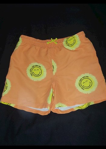 Zara Smiley World Baskılı Erkek deniz şortu - Görsel 4