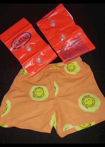 Zara Smiley World Baskılı Erkek deniz şortu - Görsel 6