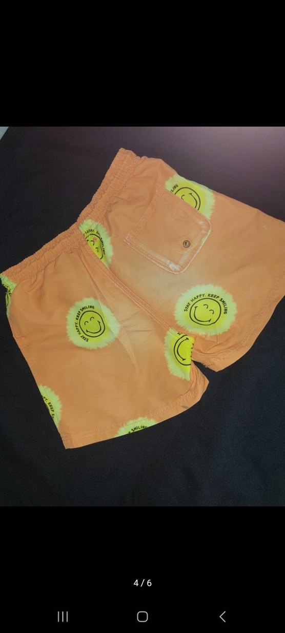 Zara Smiley World Baskılı Erkek deniz şortu - Görsel 5