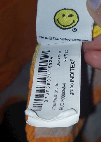 Zara Kids - Erkek Çocuk Sarı Batik Smile Desenli Bornoz - Görsel 3