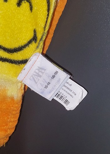 Zara Kids - Erkek Çocuk Sarı Batik Smile Desenli Bornoz - Görsel 2