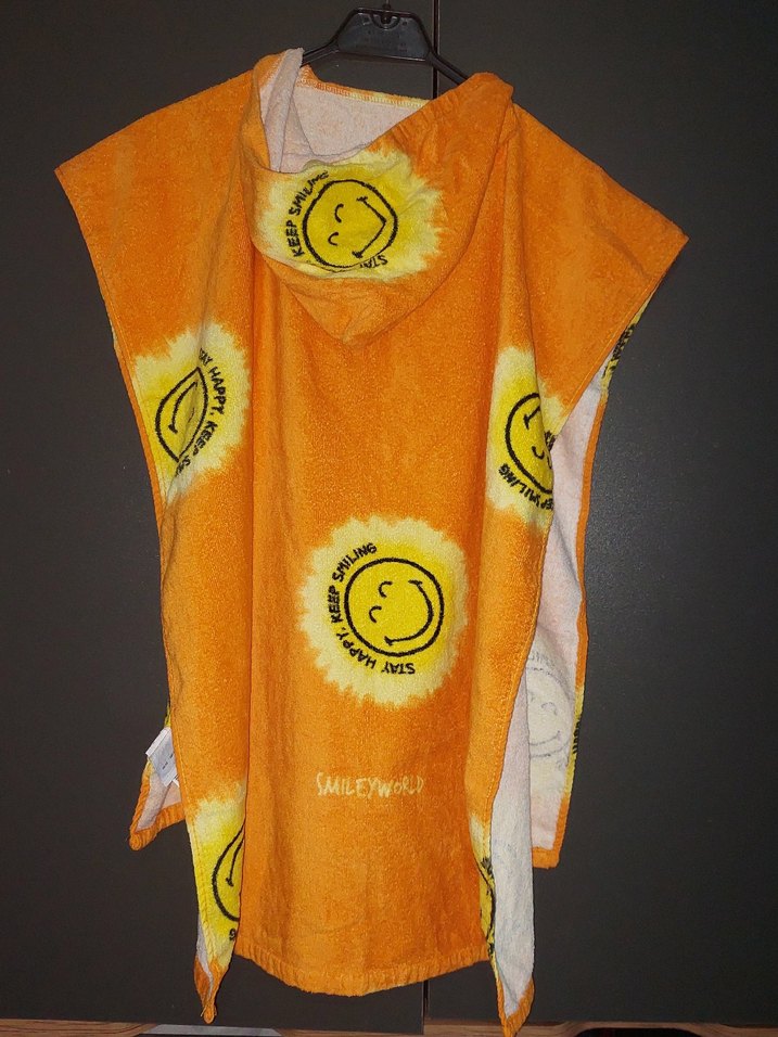 Zara Kids - Erkek Çocuk Sarı Batik Smile Desenli Bornoz - Görsel 5