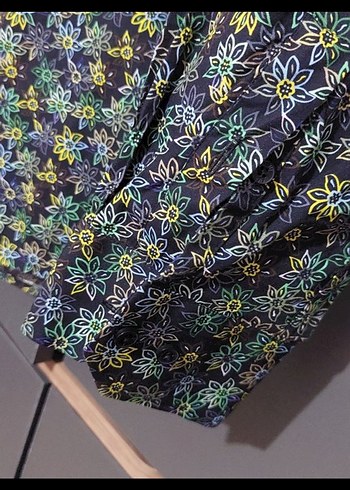 Kiğılı - Çiçek Desenli Çok Renkli Erkek Gömlek - Görsel 3