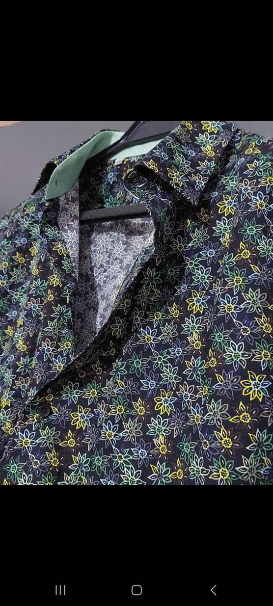 Kiğılı - Çiçek Desenli Çok Renkli Erkek Gömlek - Görsel 5