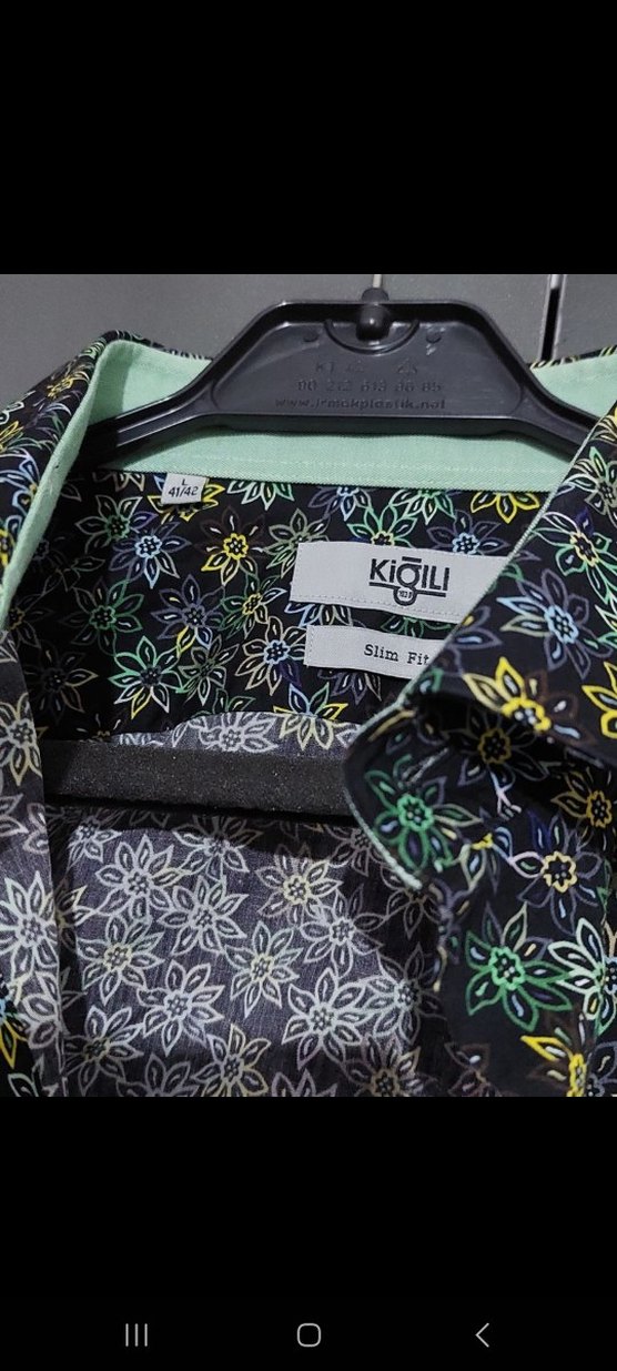 Kiğılı - Çiçek Desenli Çok Renkli Erkek Gömlek - Görsel 4