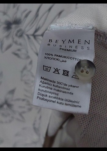 Beymen Busıness - Bej Çiçek Desenli Kısa Kollu Polo Tişört - Görsel 4