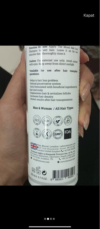 Mossi london şampuan - Görsel 2