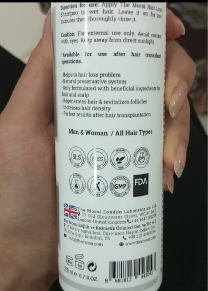 Mossi london şampuan - Görsel 2