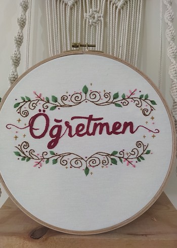  Beden Bohem Nakışlı Öğretmen Duvar Süsü