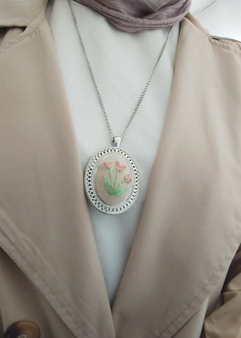 Nakışlı Bohem Midi Kolye - Görsel 2