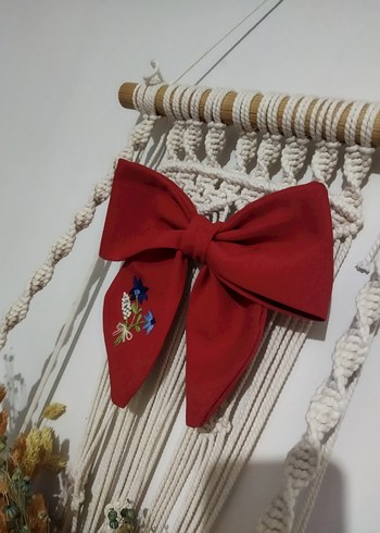 Bordo Kadın Fiyonk Saç Aksesuarı - Görsel 3