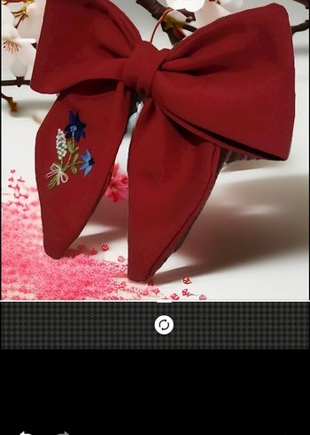 Bordo Kadın Fiyonk Saç Aksesuarı - Görsel 4