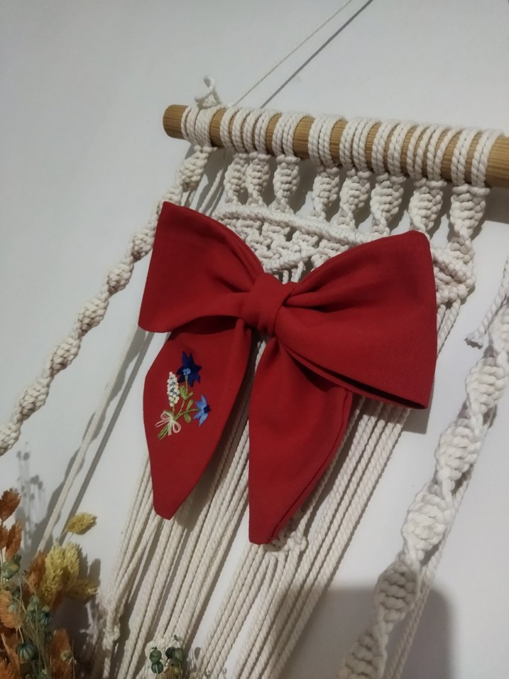 Bordo Kadın Fiyonk Saç Aksesuarı - Görsel 3