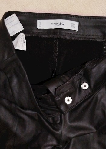 Kadın Siyah deri Pantolon - Görsel 3