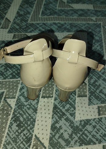 krem rengi topuklu ayakkabı - Görsel 4