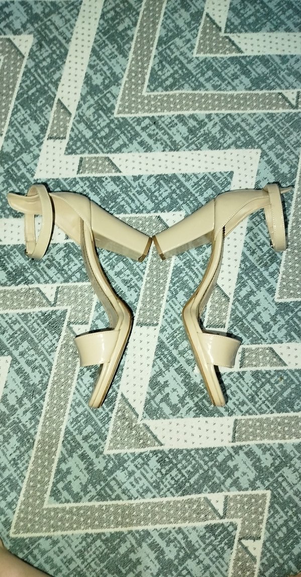 krem rengi topuklu ayakkabı - Görsel 3