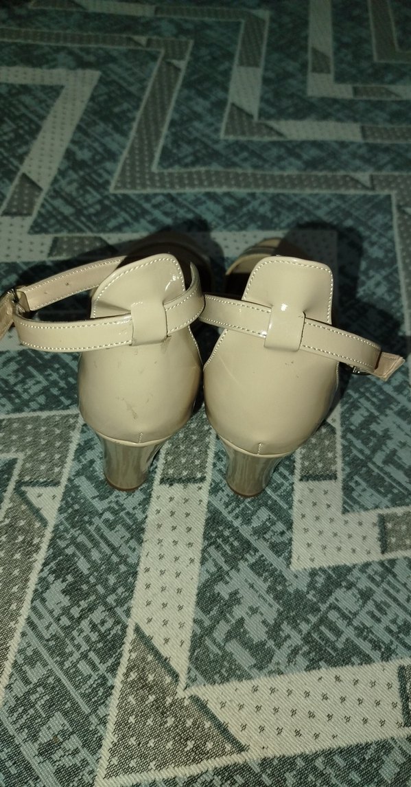 krem rengi topuklu ayakkabı - Görsel 4