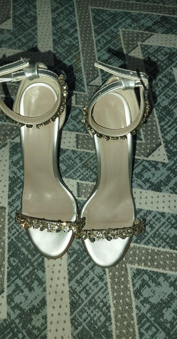 Gri Topuklu Kadın Ayakkabı (11cm) - Görsel 2