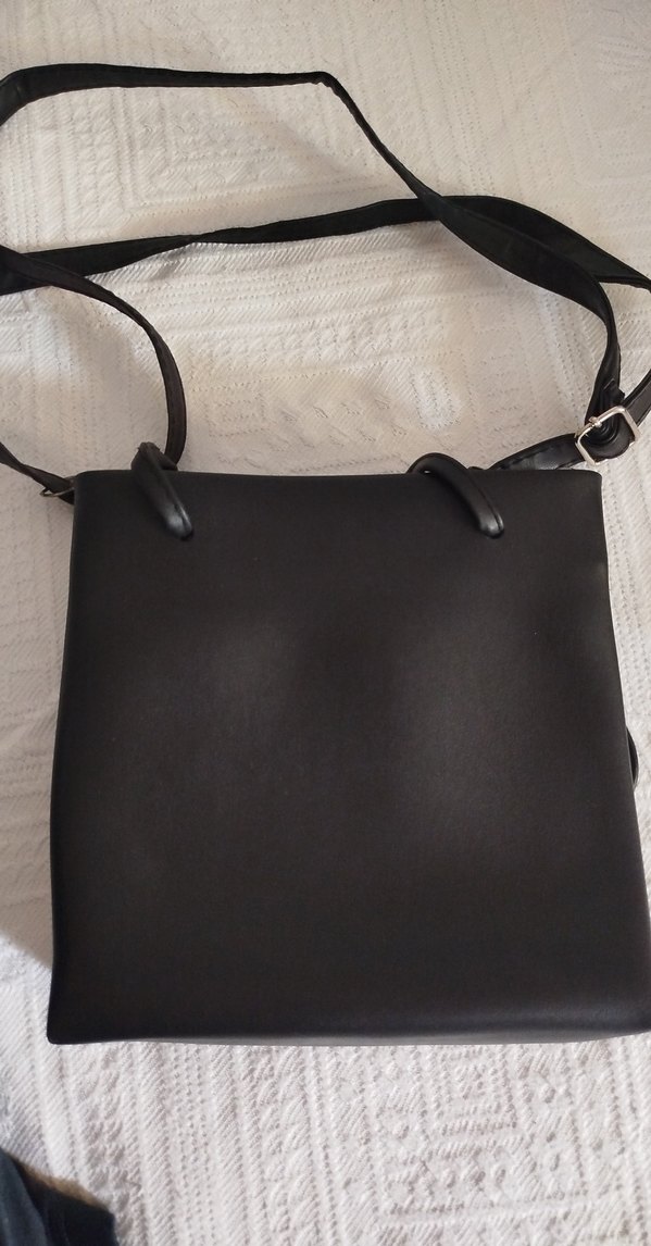 Siyah Deri Minimalist Kadın Çanta - Görsel 2