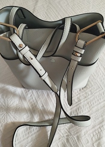 bebek mavisi Deri Kadın Omuz Çantası - Görsel 5