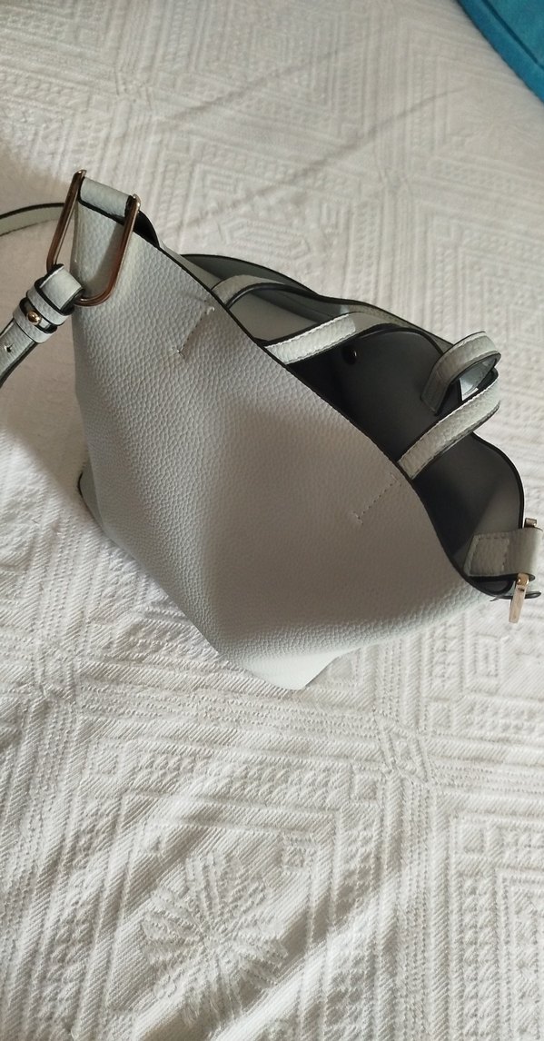 bebek mavisi Deri Kadın Omuz Çantası - Görsel 3