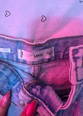 Kadın Beyaz Denim Mini Şort - Görsel 4