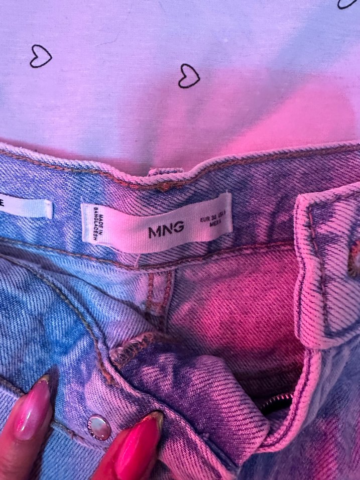 Kadın Beyaz Denim Mini Şort - Görsel 4