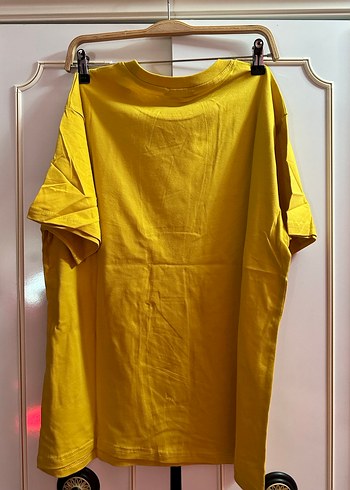 Sarı Oversize Erkek Tişört - Görsel 4