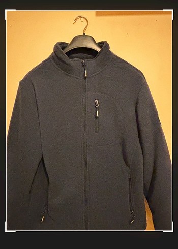 m Beden Navy Lacivert Fermuarlı Erkek Polar Sweatshirt Mont