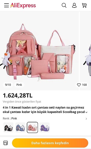 Kız Çocuk Çanta Seti