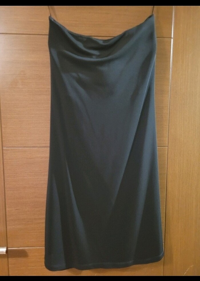 Network, mini, straplez, siyah, jarse, abiye elbise - Görsel 3