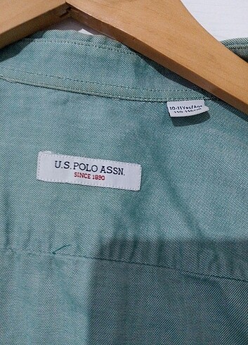 10 Yaş Beden yeşil Renk US.POLO ERKEK ÇOCUK YEŞİL GÖMLEK