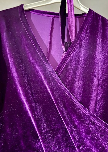 Kadın Mor Uzun Pilili Elbise - Görsel 2