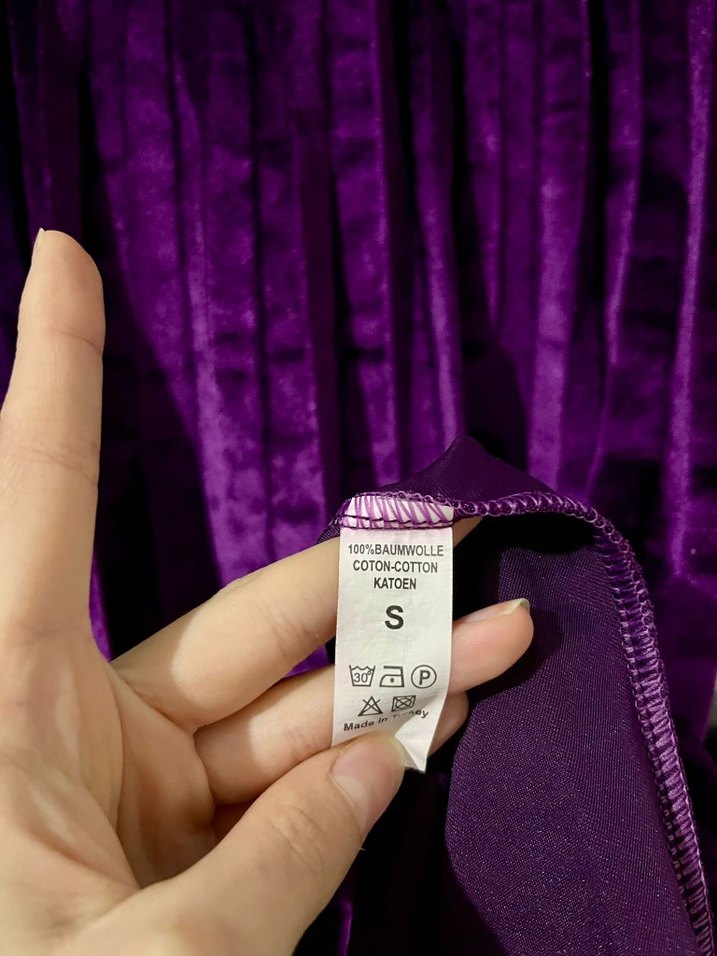 Kadın Mor Uzun Pilili Elbise - Görsel 3