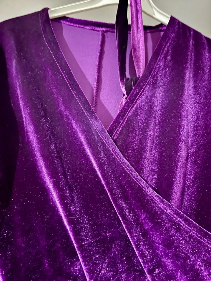 Kadın Mor Uzun Pilili Elbise - Görsel 2