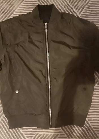 Çift Taraflı Mont Siyah-Kamo Yeşili - Görsel 2