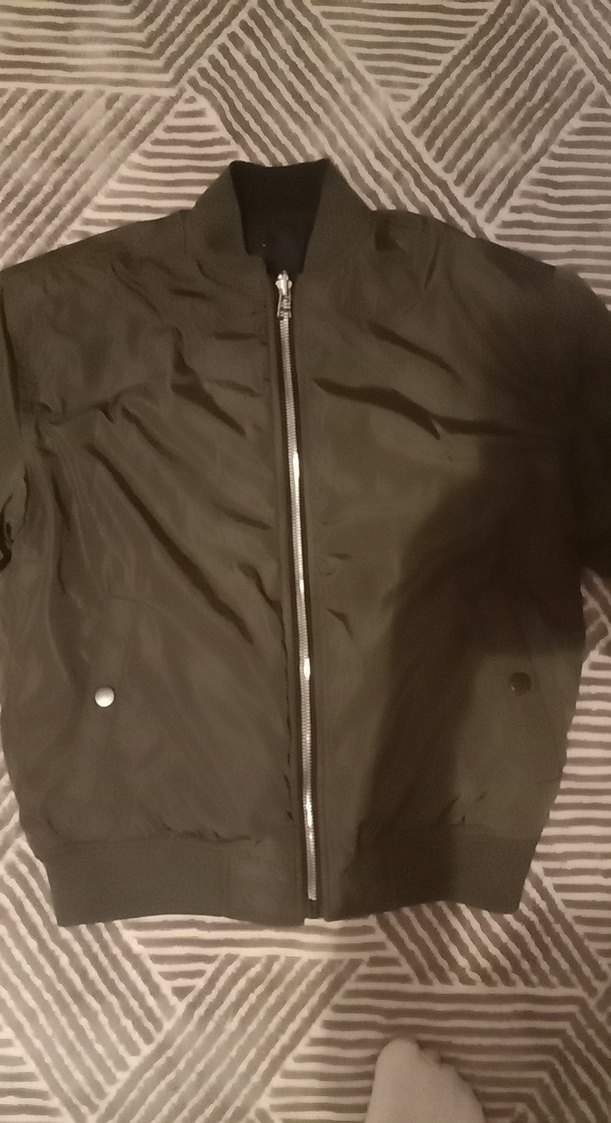 Çift Taraflı Mont Siyah-Kamo Yeşili - Görsel 2