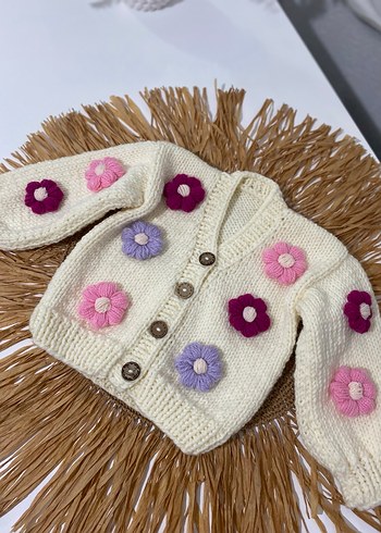 Çiçek Nakışlı Bohem Kız Hırka - Görsel 3