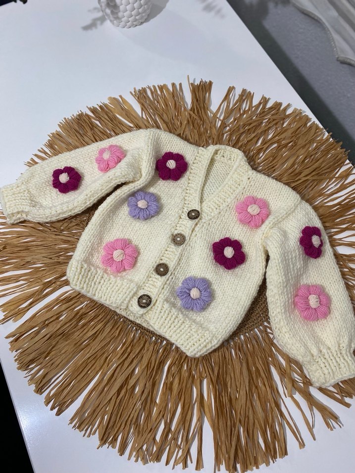 Çiçek Nakışlı Bohem Kız Hırka - Görsel 4